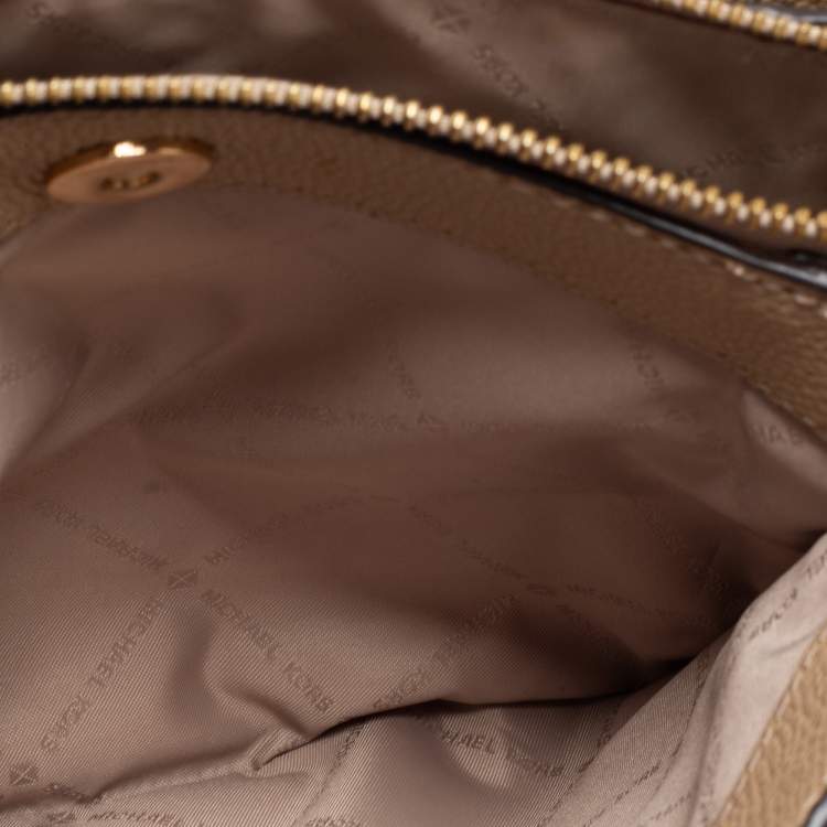 Pre Owned Michael Kors Beige Leather Nicole Shoulder Bag
