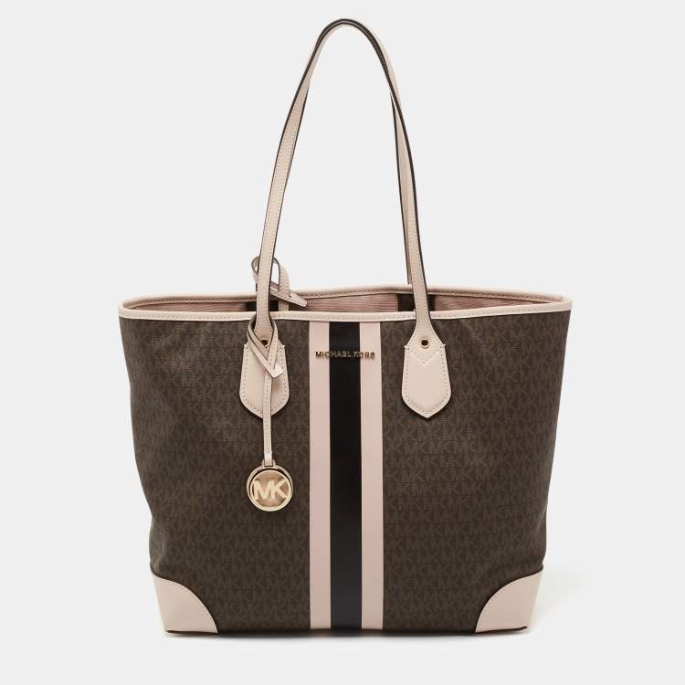 Michael kors pink and brown outlet bag