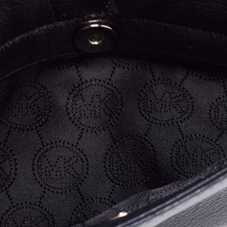 Pre Owned Michael Kors Black Leather Bedford Crossbody Bag