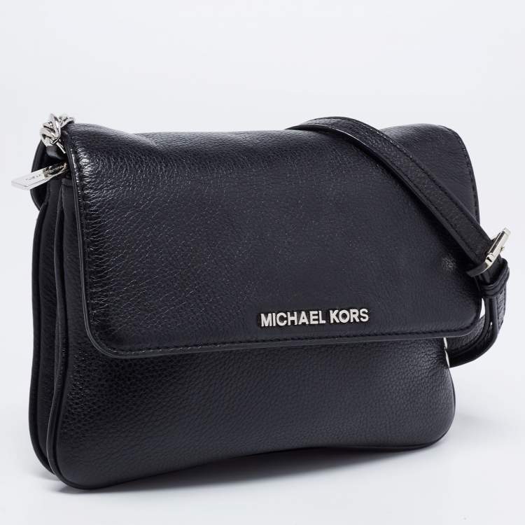 Pre Owned Michael Kors Black Leather Bedford Crossbody Bag