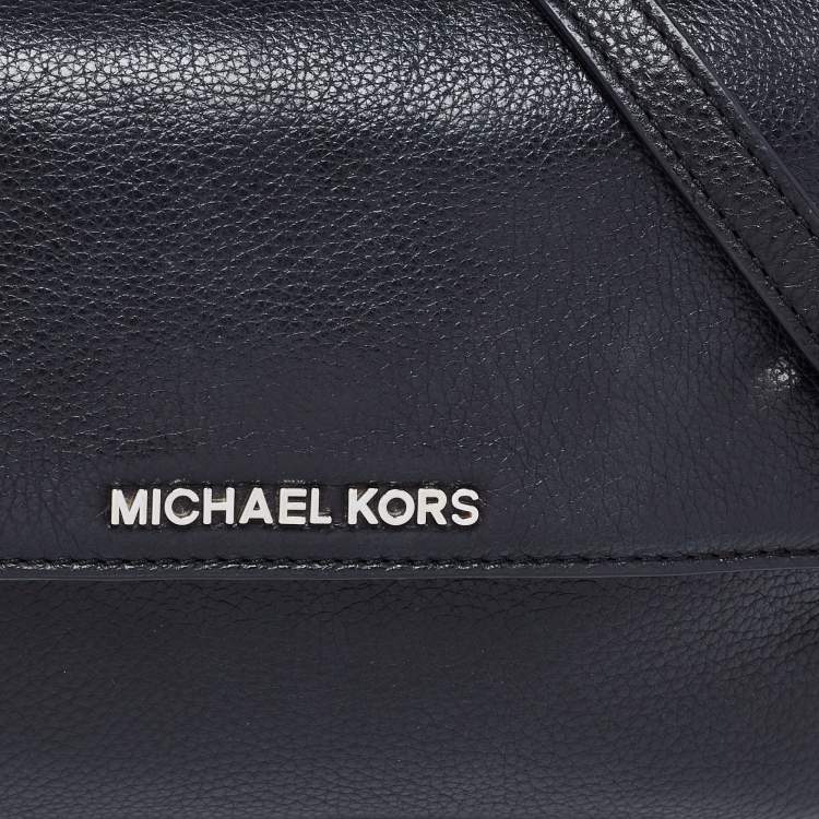 Pre Owned Michael Kors Black Leather Bedford Crossbody Bag