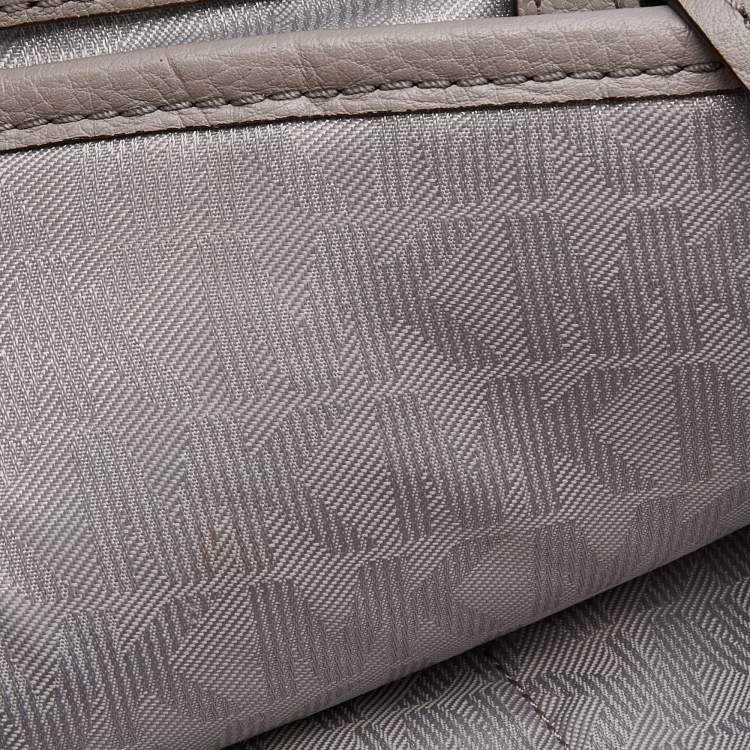 مملوكة مسبقًا Michael Kors Grey Leather Rhea Medium Backpack