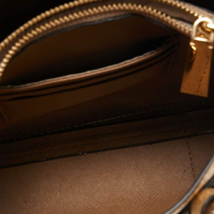 Pre Owned Michael Kors Gold Leather Mercer Tote