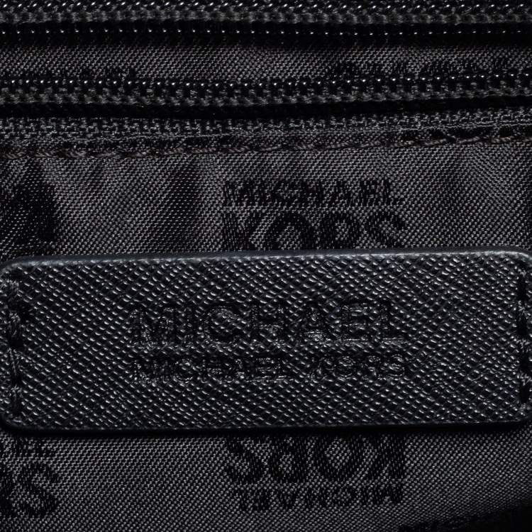 Pre Owned Michael Kors Black Leather Medium Dome Crossbody Bag