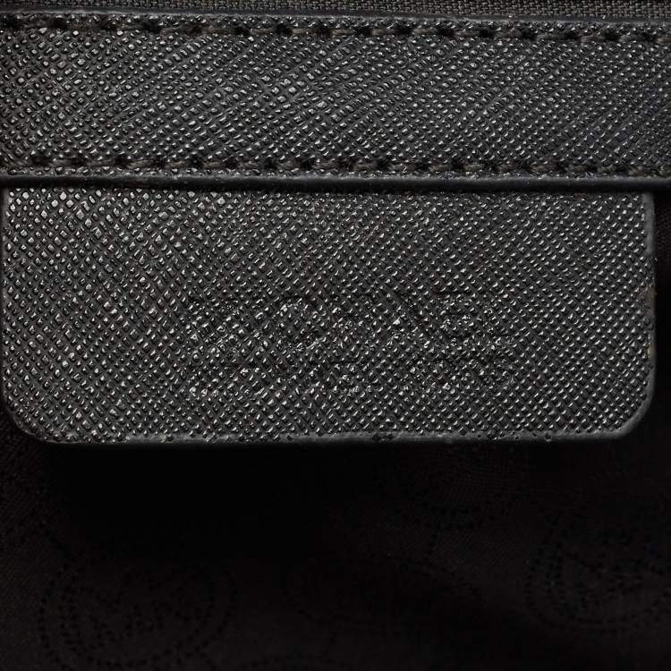 Pre Owned Michael Kors Black/ Blue Leather Selma Satchel