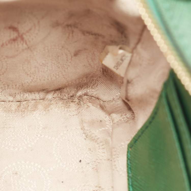 Pre Owned Michael Kors Green Saffiano Leather Mini Selma Crossbody Bag