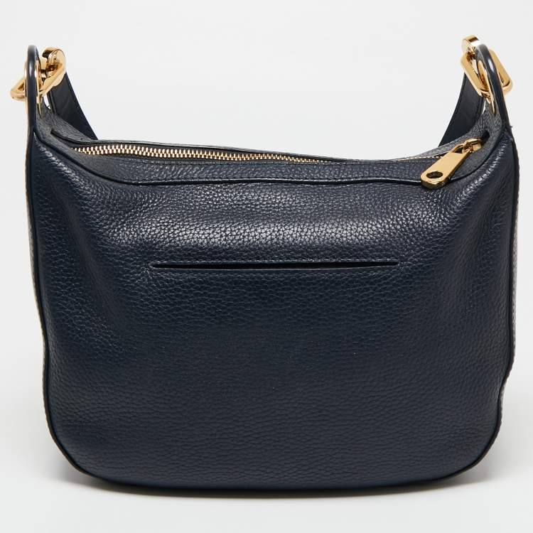 Pre Owned Michael Kors Dark Blue Leather Crossbody Bag