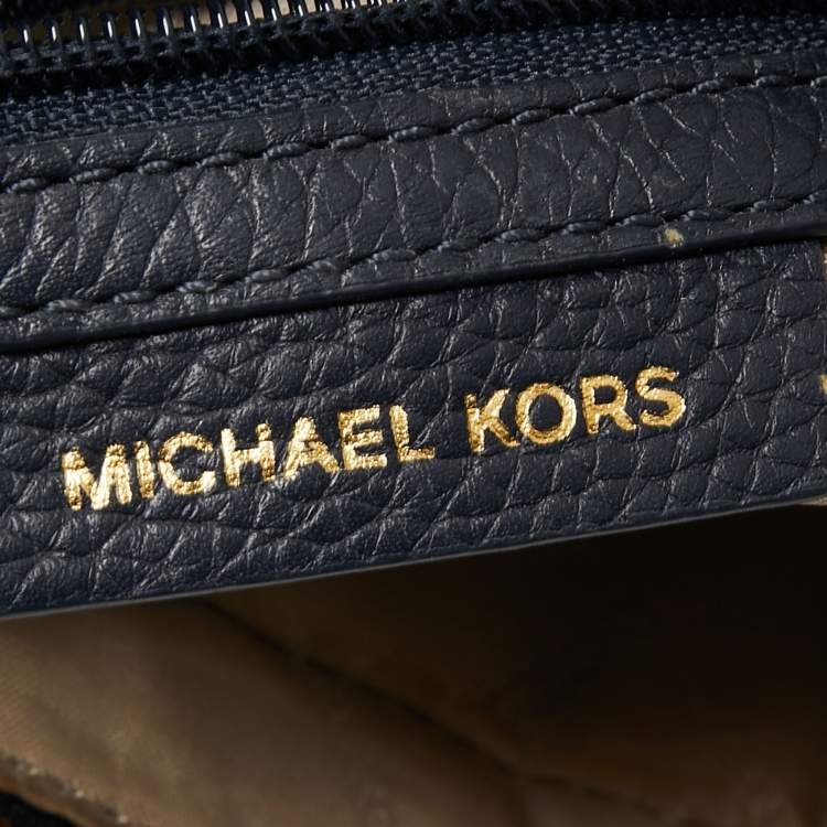 Pre Owned Michael Kors Dark Blue Leather Crossbody Bag