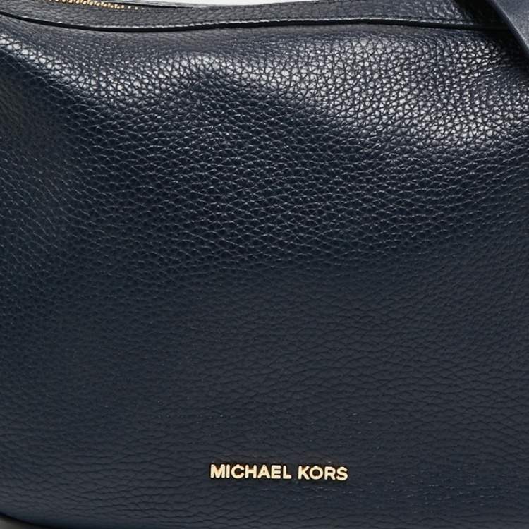 Pre Owned Michael Kors Dark Blue Leather Crossbody Bag