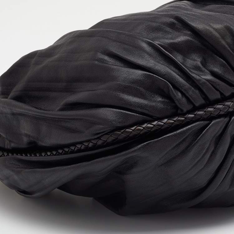 Pre Owned Michael Kors Black Leather Skorpios Hobo