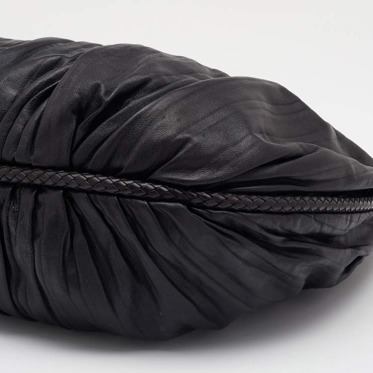 Pre Owned Michael Kors Black Leather Skorpios Hobo