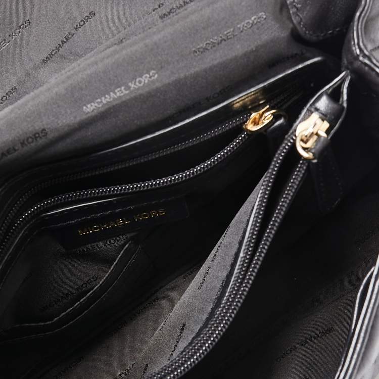 Pre Owned  Michael Kors Black Leather Sloan Shoulder Bag