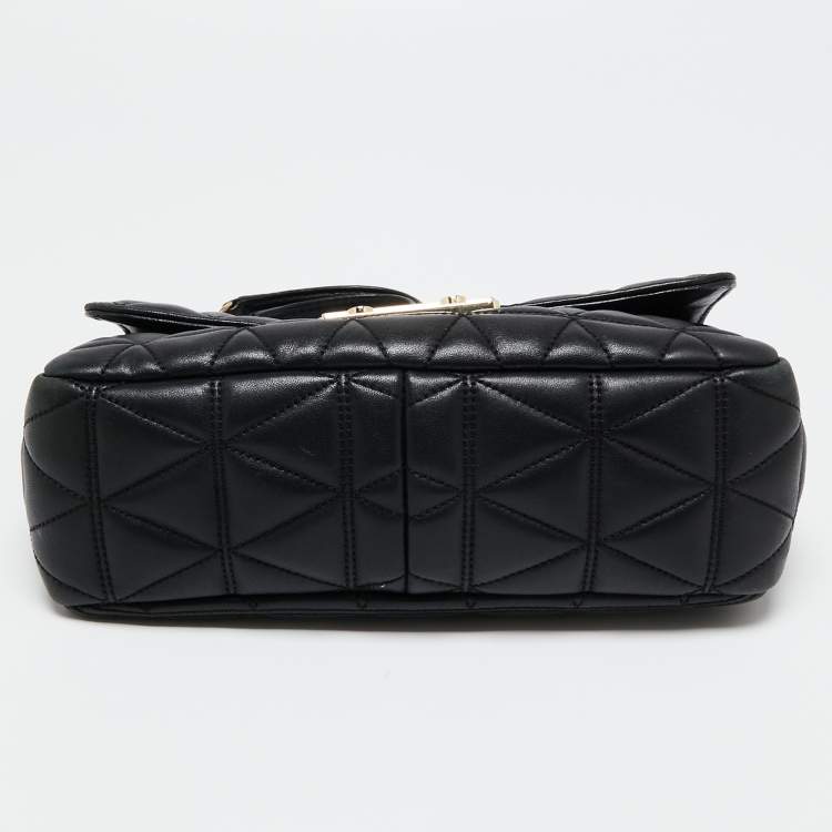 Pre Owned  Michael Kors Black Leather Sloan Shoulder Bag