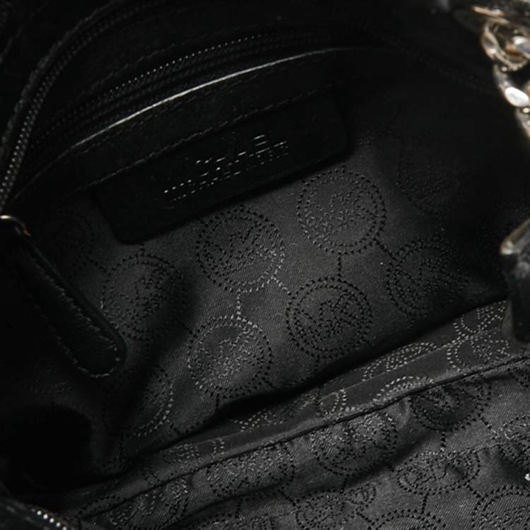 Pre Owned Michael Kors Black Leather Chelsea Shoulder Bag