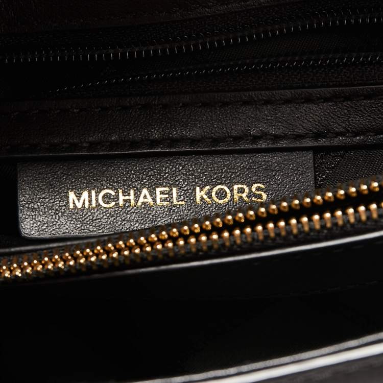 Pre Owned Michael Kors Black Leather Whitney Crossbody Bag