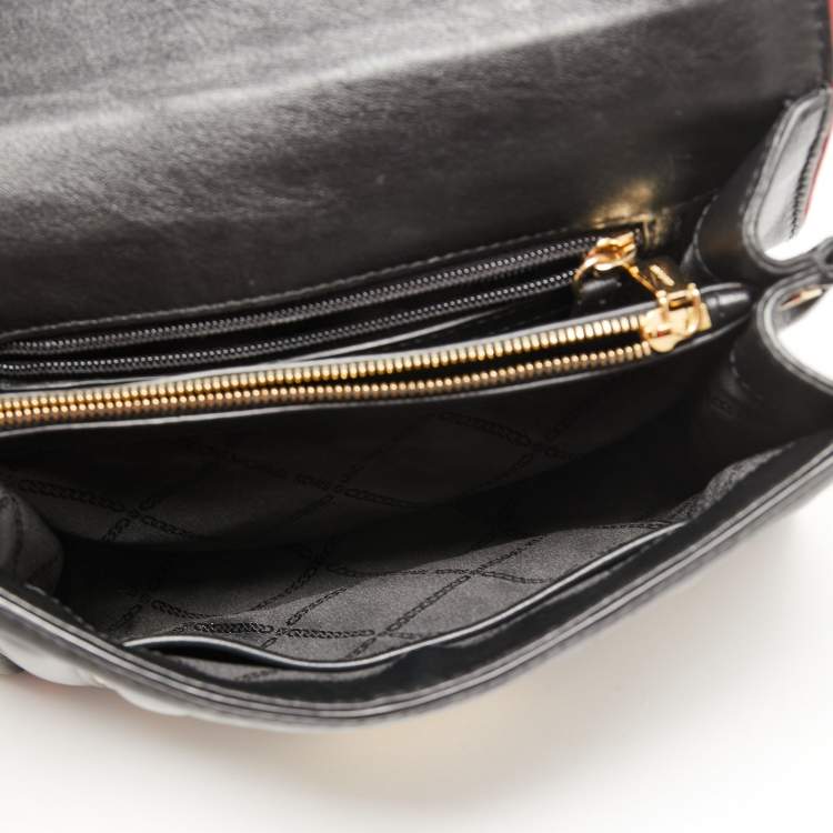 Pre Owned Michael Kors Black Leather Whitney Crossbody Bag