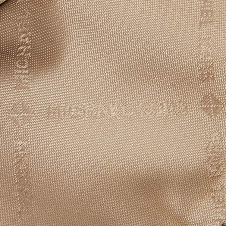 Pre Owned Michael Kors Rose Gold Patent and Leather Extra Small Emmy Dome Satchel