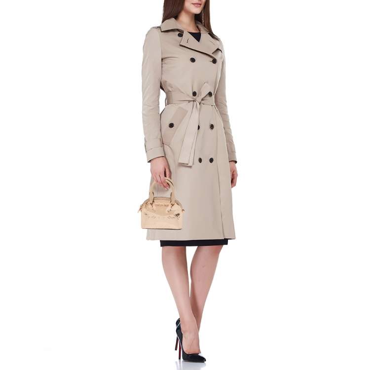 Pre Owned Michael Kors Rose Gold Patent and Leather Extra Small Emmy Dome Satchel