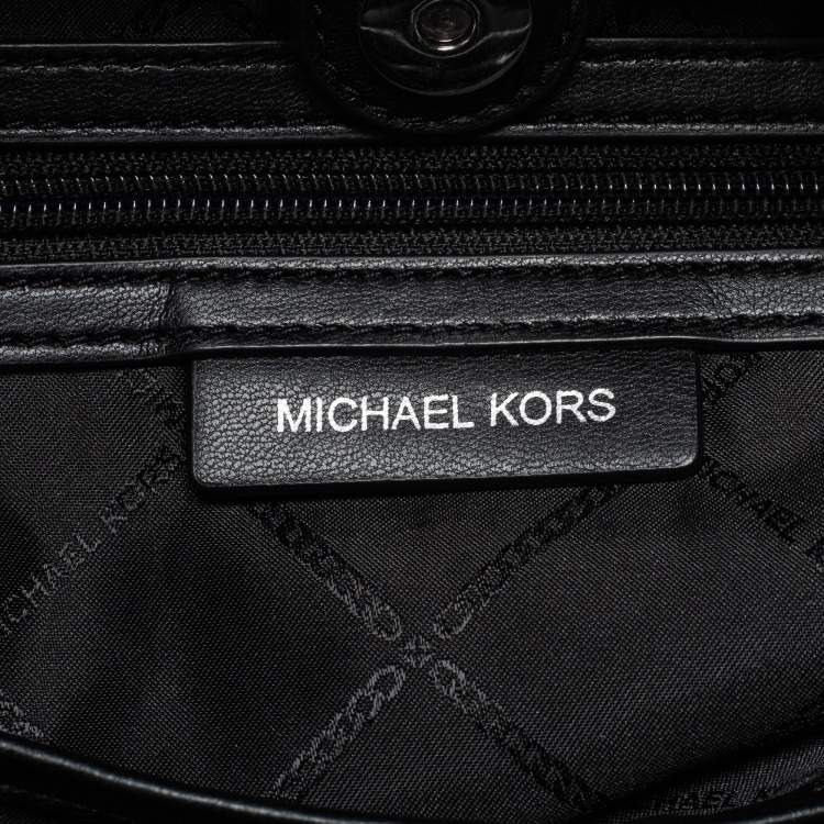 Pre Owned Michael Kors Black Leather Nola Shoulder Bag