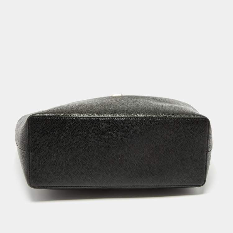 Pre Owned Michael Kors Black Leather Large Karson Carryall Tote