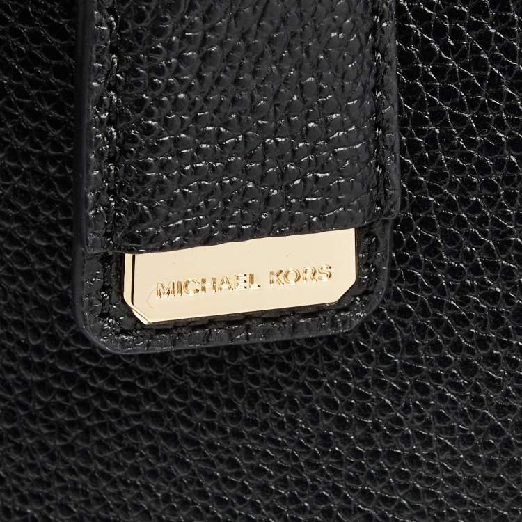 Pre Owned Michael Kors Black Leather Large Karson Carryall Tote