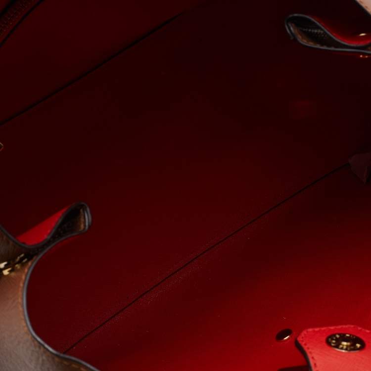 Pre Owned Michael Kors Brown Leather Jet Set Snap Pocket Tote