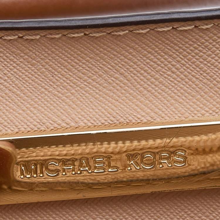 Pre Owned Michael Kors Multicolor Striped Leather and Python Embossed Leather Adele Tote