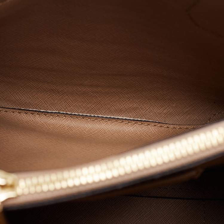 Pre Owned Michael Kors Green Croc Embossed Leather Mini Mercer Tote