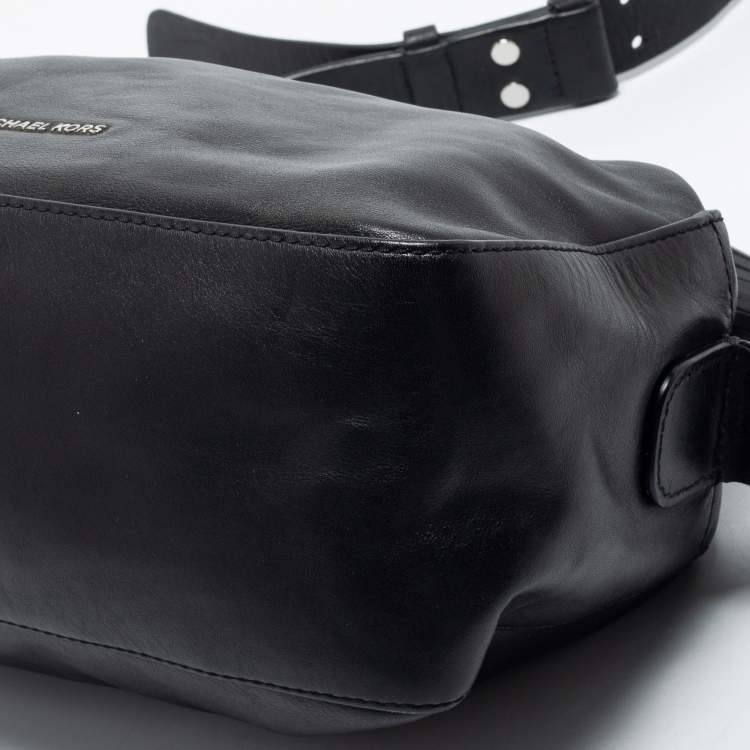 Pre Owned Michael Kors Black Leather Medium Grand Shoulder Bag