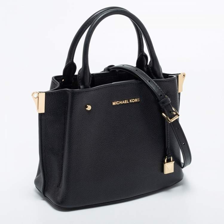 Pre Owned Michael Kors Black Leather Arielle Tote