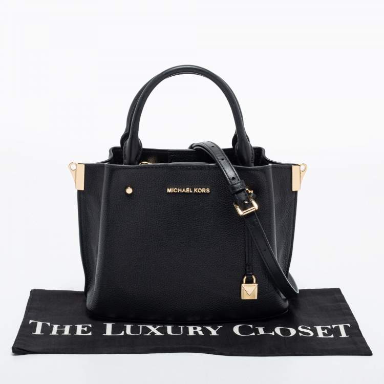 Pre Owned Michael Kors Black Leather Arielle Tote