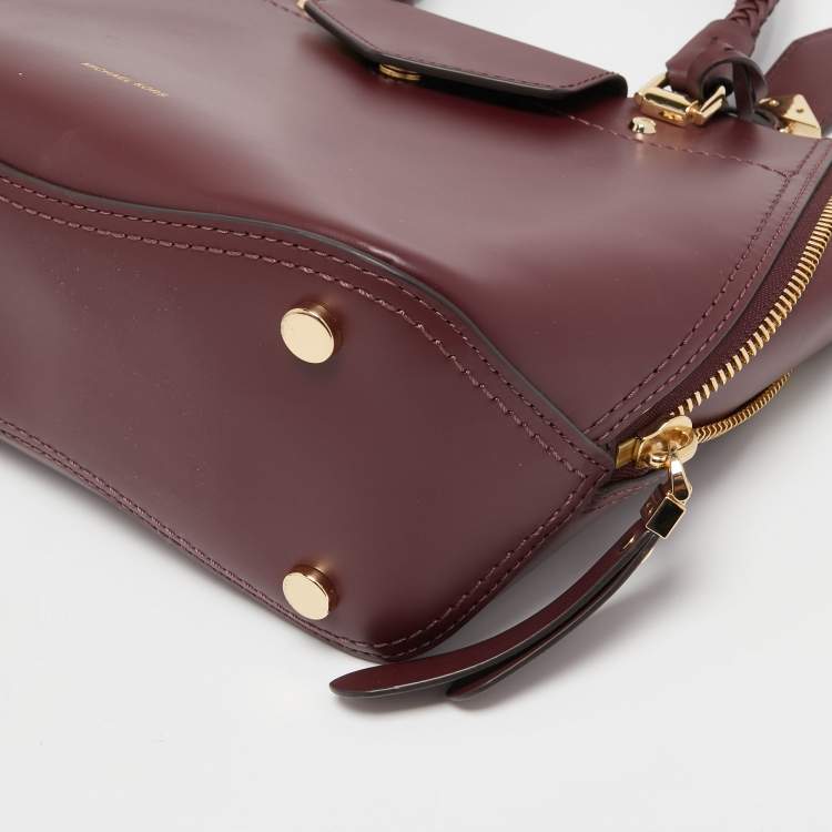 Pre Owned Michael Kors Burgundy Leather Blakely Tote