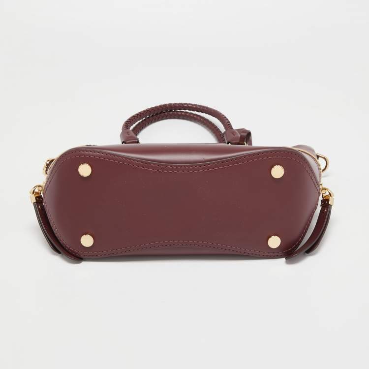 Pre Owned Michael Kors Burgundy Leather Blakely Tote