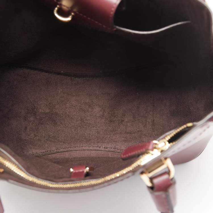 Pre Owned Michael Kors Burgundy Leather Blakely Tote