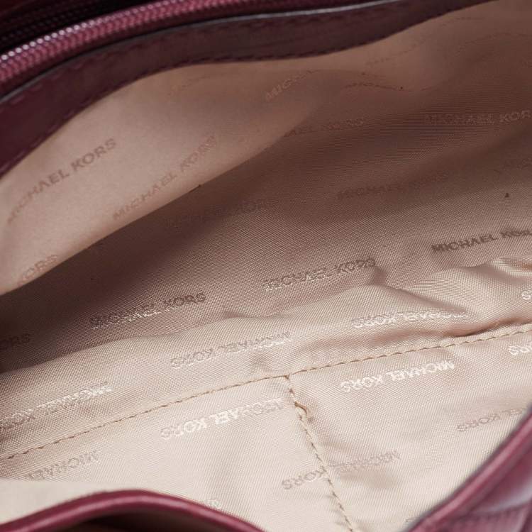 Pre Owned Michael Kors Burgundy Quilted Leather Sloan Shoulder Bag