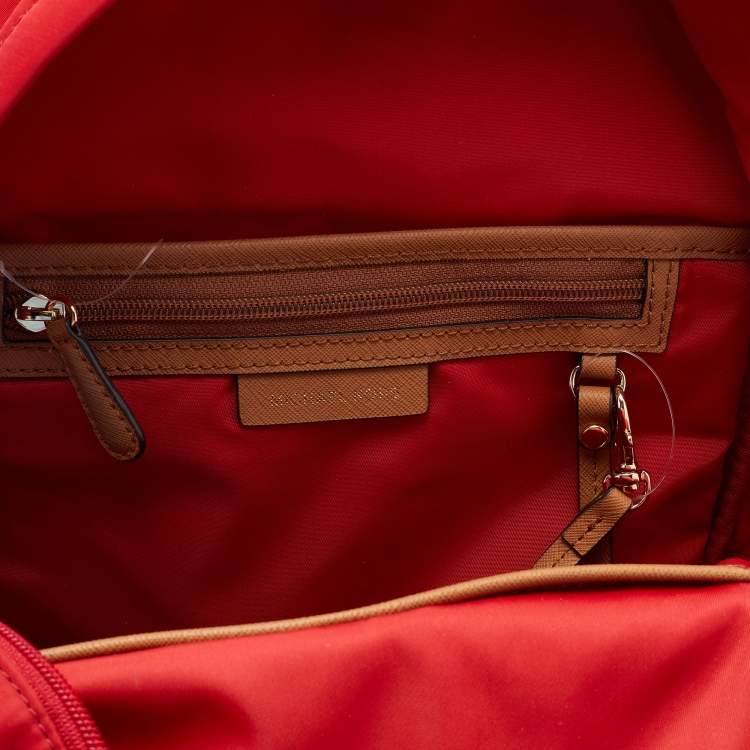 Pre Owned Michael Kors Red Nylon Large Kelsey Backpack