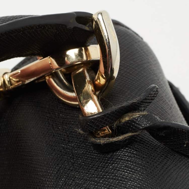Pre Owned Michael Kors Black Leather Small Ava Top Handle Bag