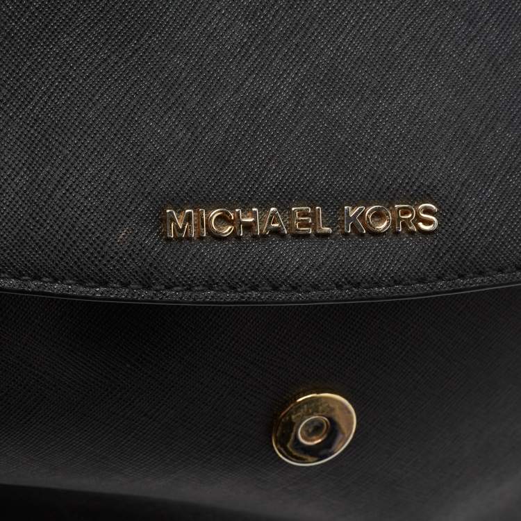 Pre Owned Michael Kors Black Leather Small Ava Top Handle Bag