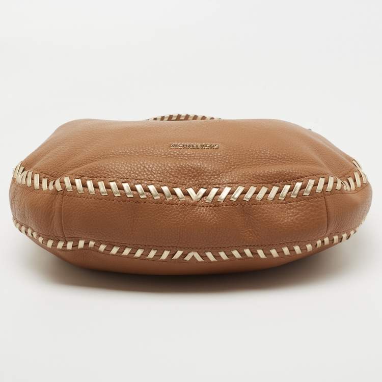 مملوكة مسبقًا Michael Kors Brown Pebbled Leather Lauryn Hobo