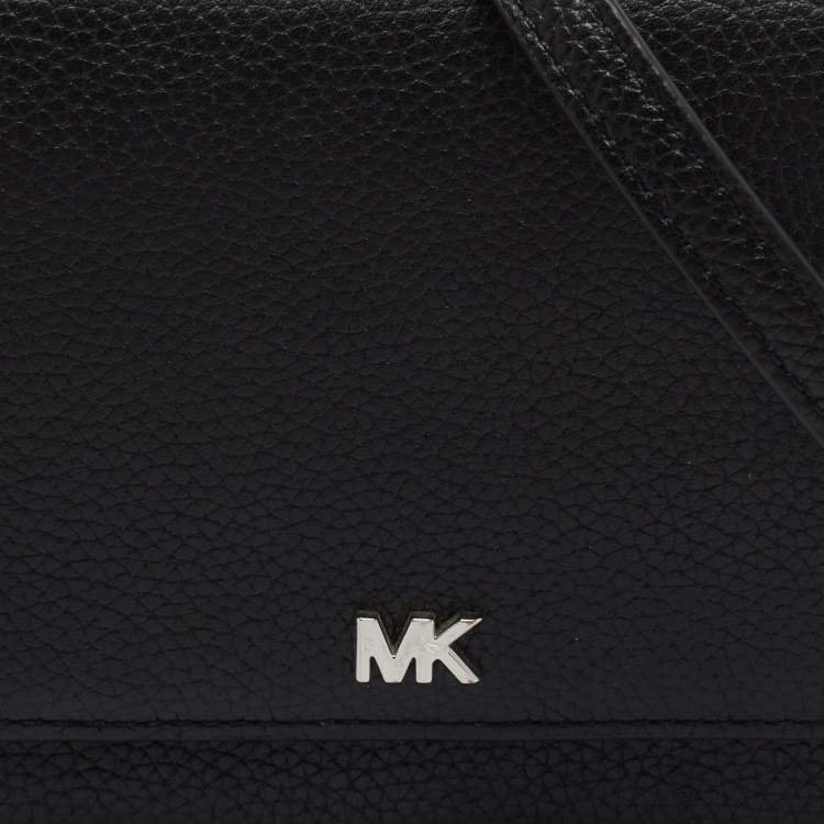 Pre Owned Michael Kors Black Pebbled Leather Convertible Crossbody Bag