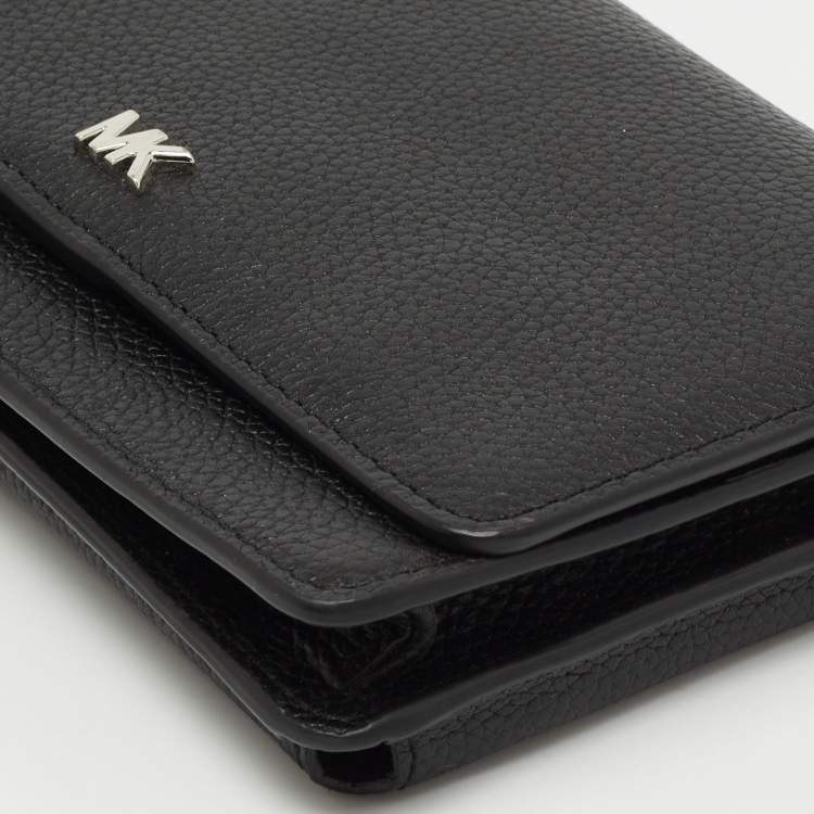 Pre Owned Michael Kors Black Pebbled Leather Convertible Crossbody Bag