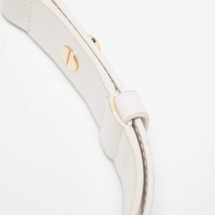 Pre Owned Michael Kors Pink/White Croc Embossed Leather Cece Shoulder Bag