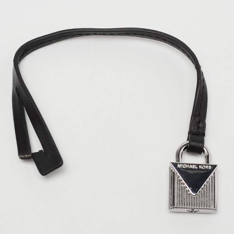 Pre Owned Michael Kors Grey/Black Leather Mercer Satchel