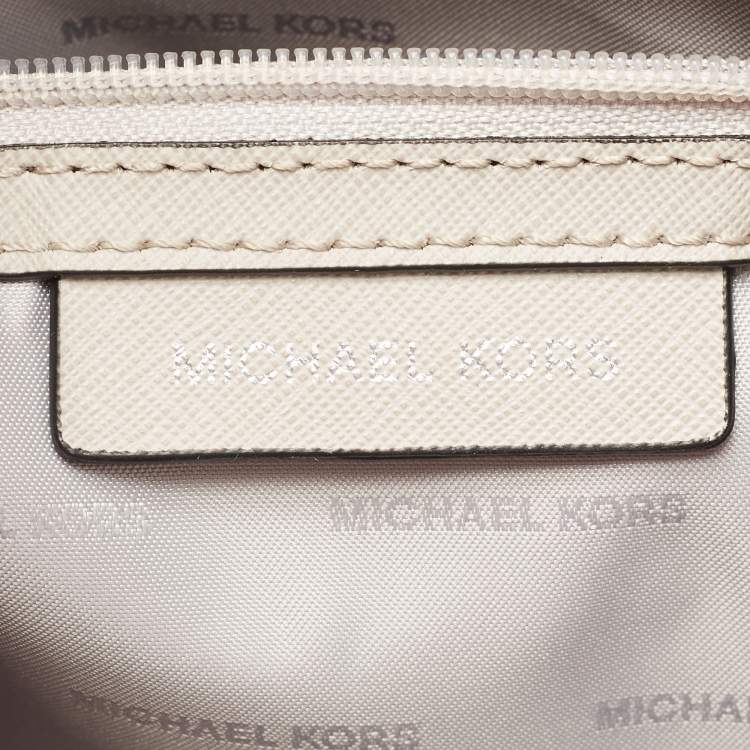 Pre Owned Michael Kors Grey/Black Leather Mercer Satchel