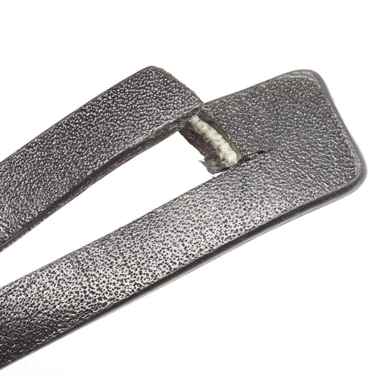 Pre Owned Michael Kors Grey/Black Leather Mercer Satchel