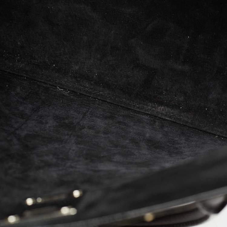 Pre Owned Michael Kors Black/White Watersnake Leather Miranda Tote 