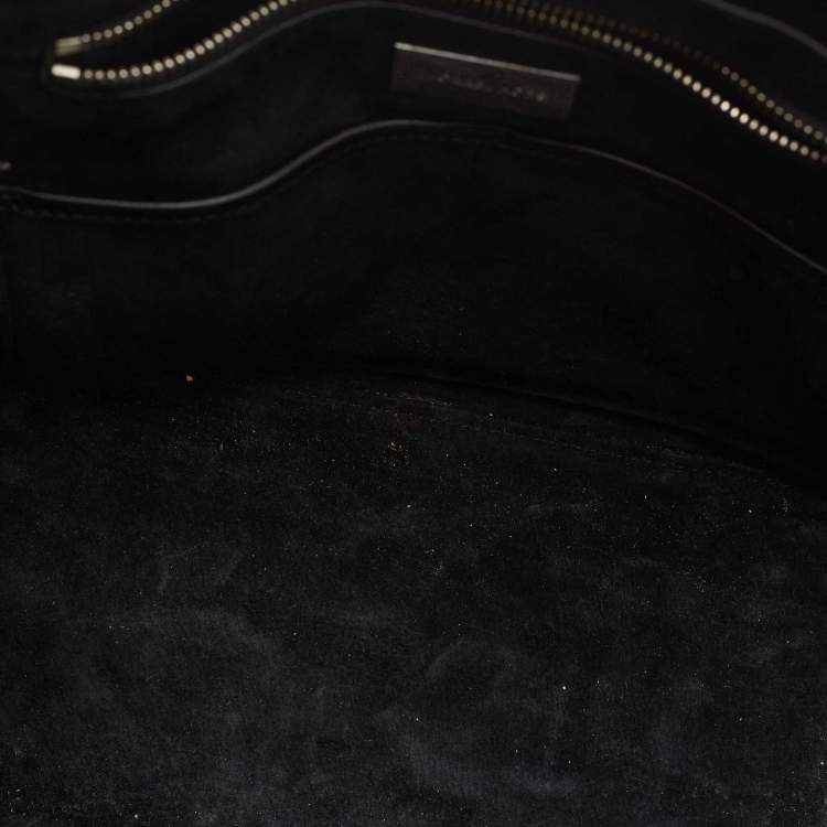 Pre Owned Michael Kors Black/White Watersnake Leather Miranda Tote 