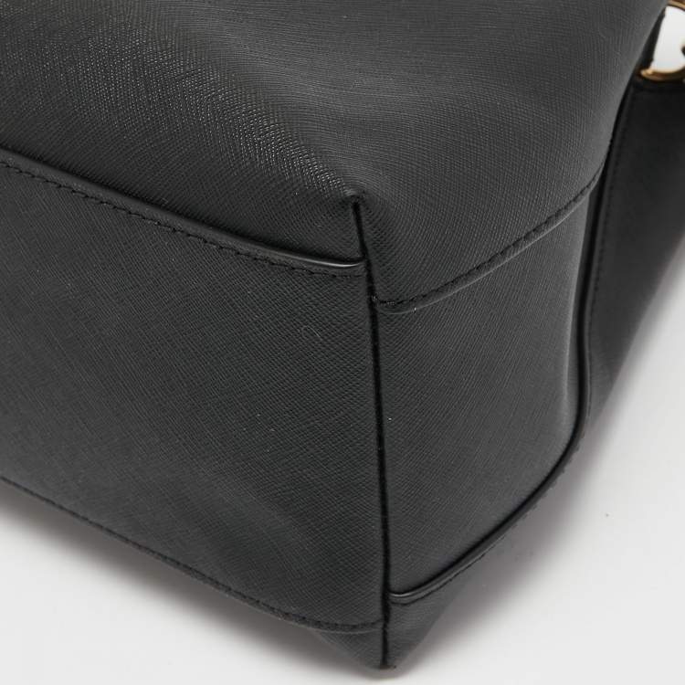 Pre Owned Michael Kors Black Leather Sofia Ballet Shoulder Bag