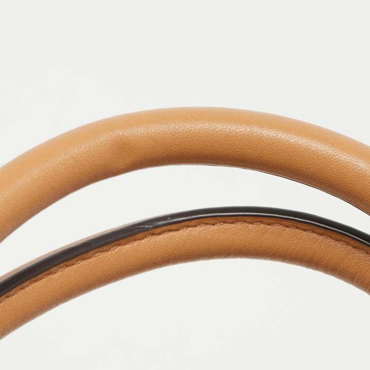 Pre Owned Michael Kors Black/Beige Leather Lana Tote