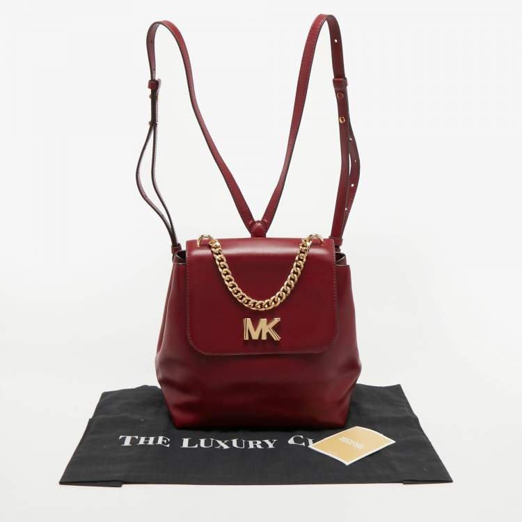 مملوكة مسبقًا Michael Kors Red Leather Mott Backpack